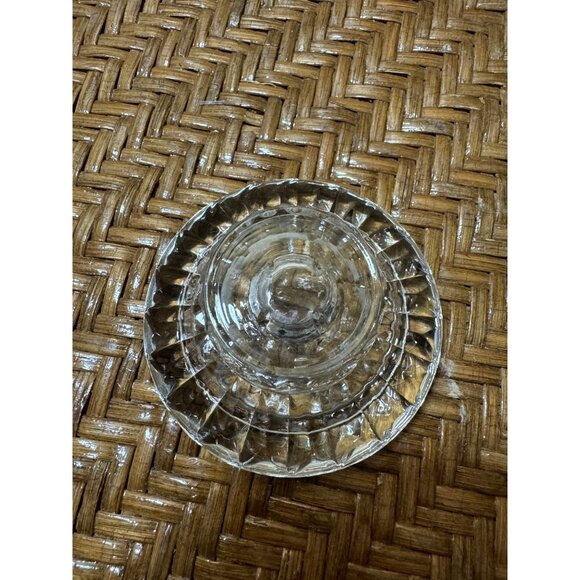 Vintage Cut Glass Candle Holders Pair Tealight, Taper Candles Sticks Signature - Picture 4 of 9